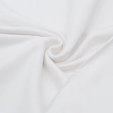 Detailansicht des nicht angerauten French Terry-Stoffs, ideal für die Herstellung von Sweatshirts und Freizeitkleidung. Weiß