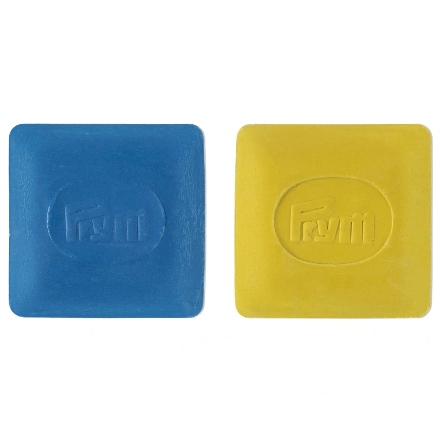 Prym Schneiderkreide-Platten im 2er-Set in Gelb und Blau, 50 mm x 50 mm, ideal zum Markieren von Stoffen und leicht zu entfernen