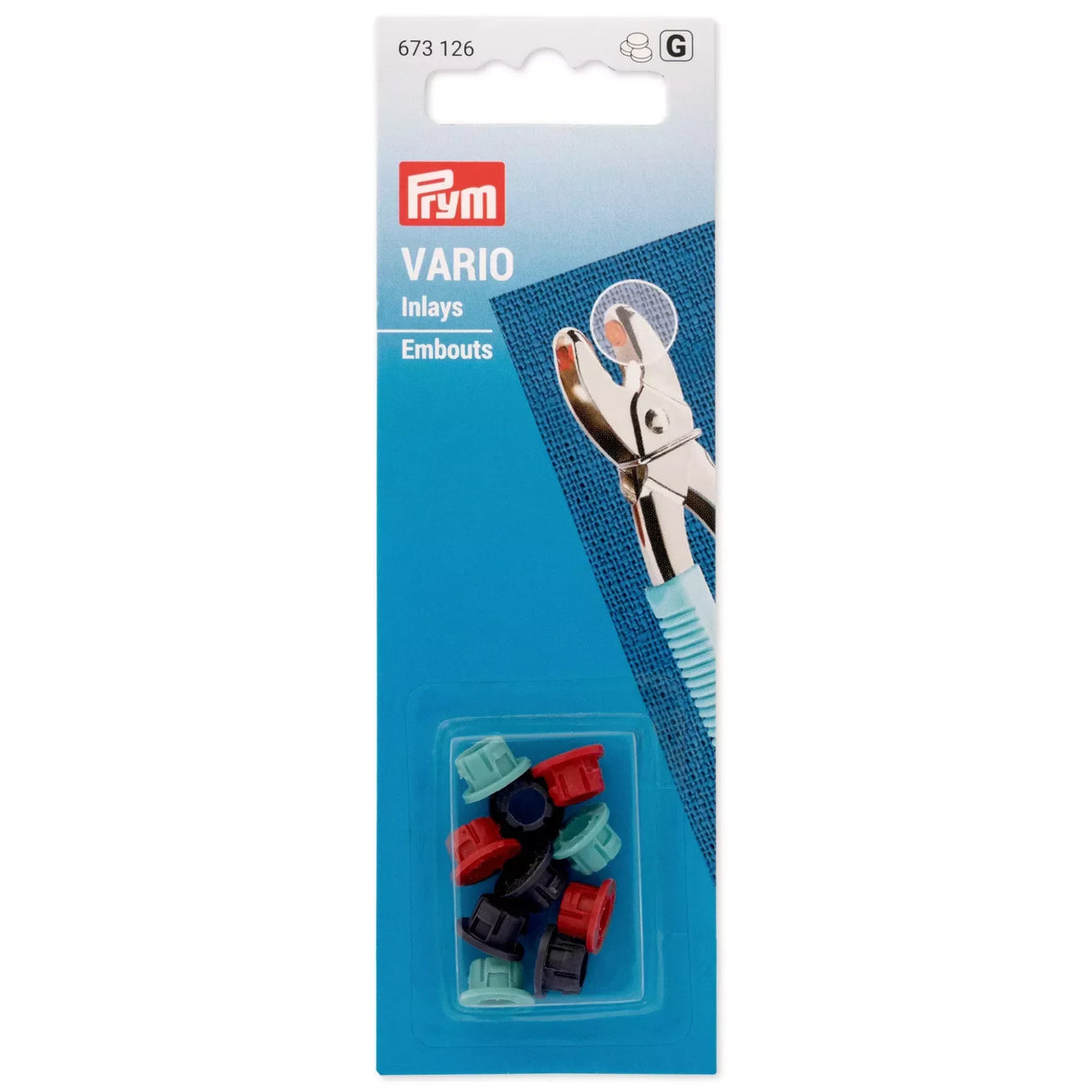 Prym Vario Ersatz-Inlays aus Kunststoff für Vario-Zange – 10 Stück Zubehör für Druckknöpfe und Ösen
