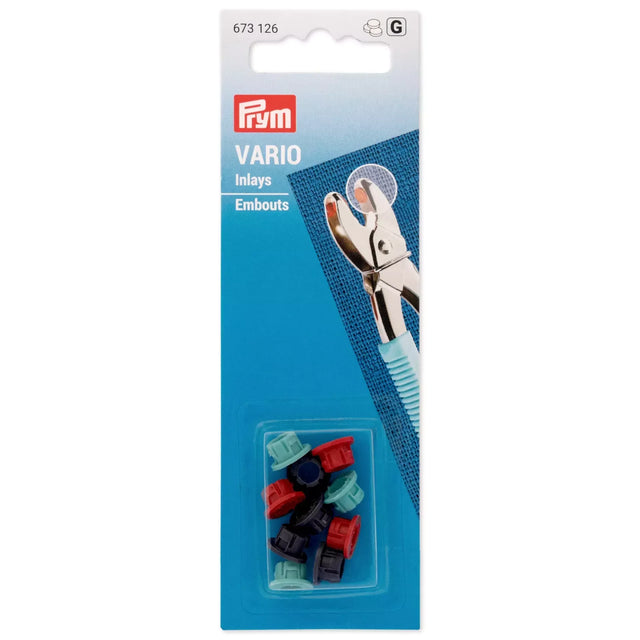 Prym Vario Ersatz-Inlays aus Kunststoff für Vario-Zange – 10 Stück Zubehör für Druckknöpfe und Ösen