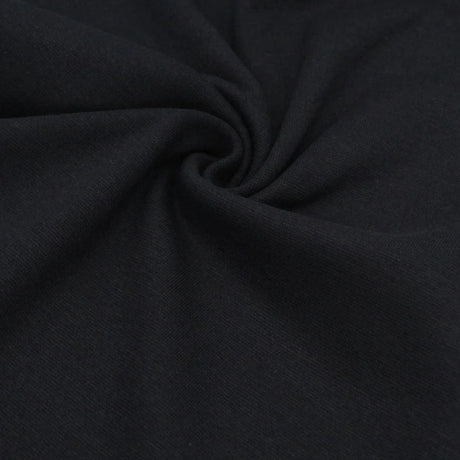 Weicher und elastischer Bündchenstoff in Schwarz 