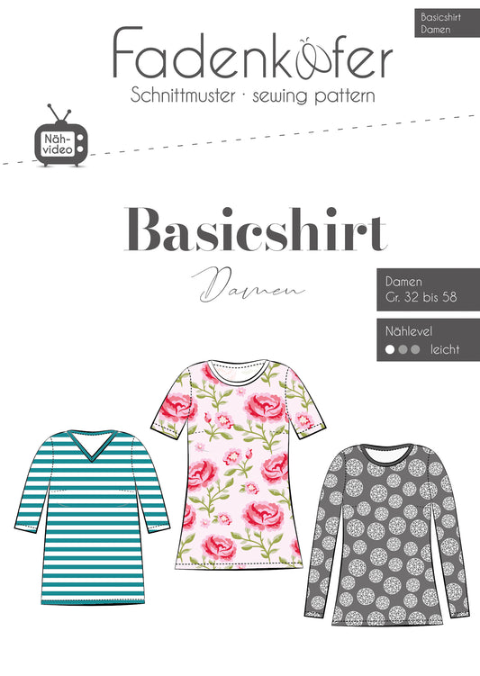 Basicshirt Damen Schnittmuster