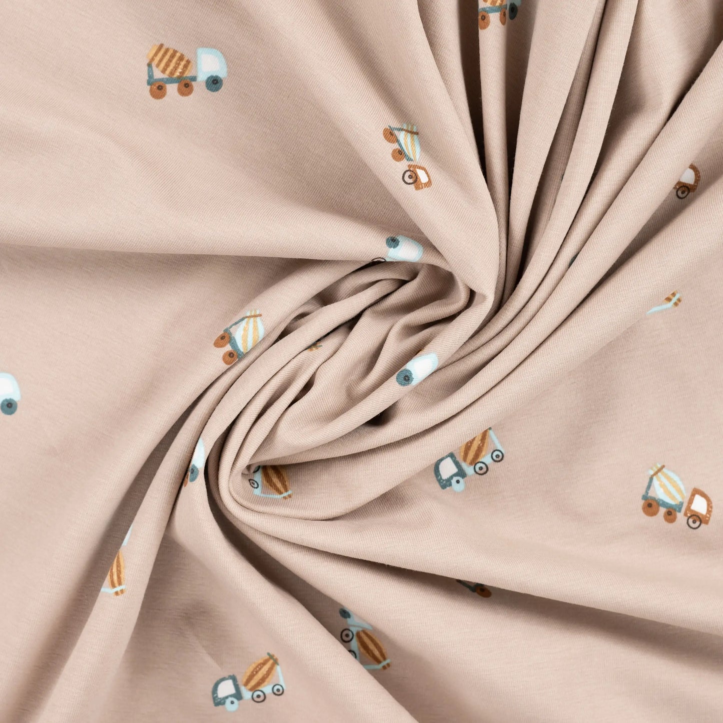Baumwolljersey Baustellenfahrzeuge | Sand