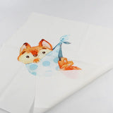 Baumwollpanel mit kleinem Fuchs-Motiv, ideal für Babys und Kleinkinder. Perfekt für Kissenbezüge, Patchworkdecken oder andere kreative Nähprojekte.