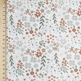 Gefalteter Popeline Stoff – zartes Blumendesign, glatt und hochwertig