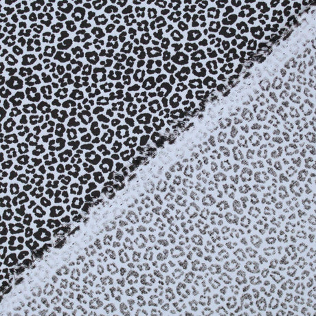 Leichter Baumwollstoff mit Mini-Leopard Blau – OEKO-TEX zertifiziert und vielseitig einsetzbar
