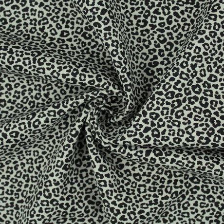 Baumwollstoff Mini-Leopard Khaki – ideal für Kleidung & Accessoires