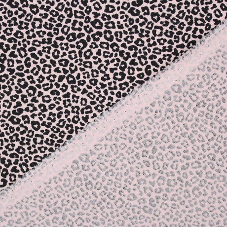 OEKO-TEX zertifizierter Baumwollstoff in Rosa mit Mini-Leopardenmuster – vielseitig einsetzbar