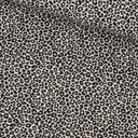 Baumwollpopeline Mini-Leopard in Sand – Nahaufnahme des Musters
