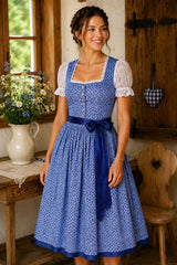 Baumwollsatin mini Leo | Blau