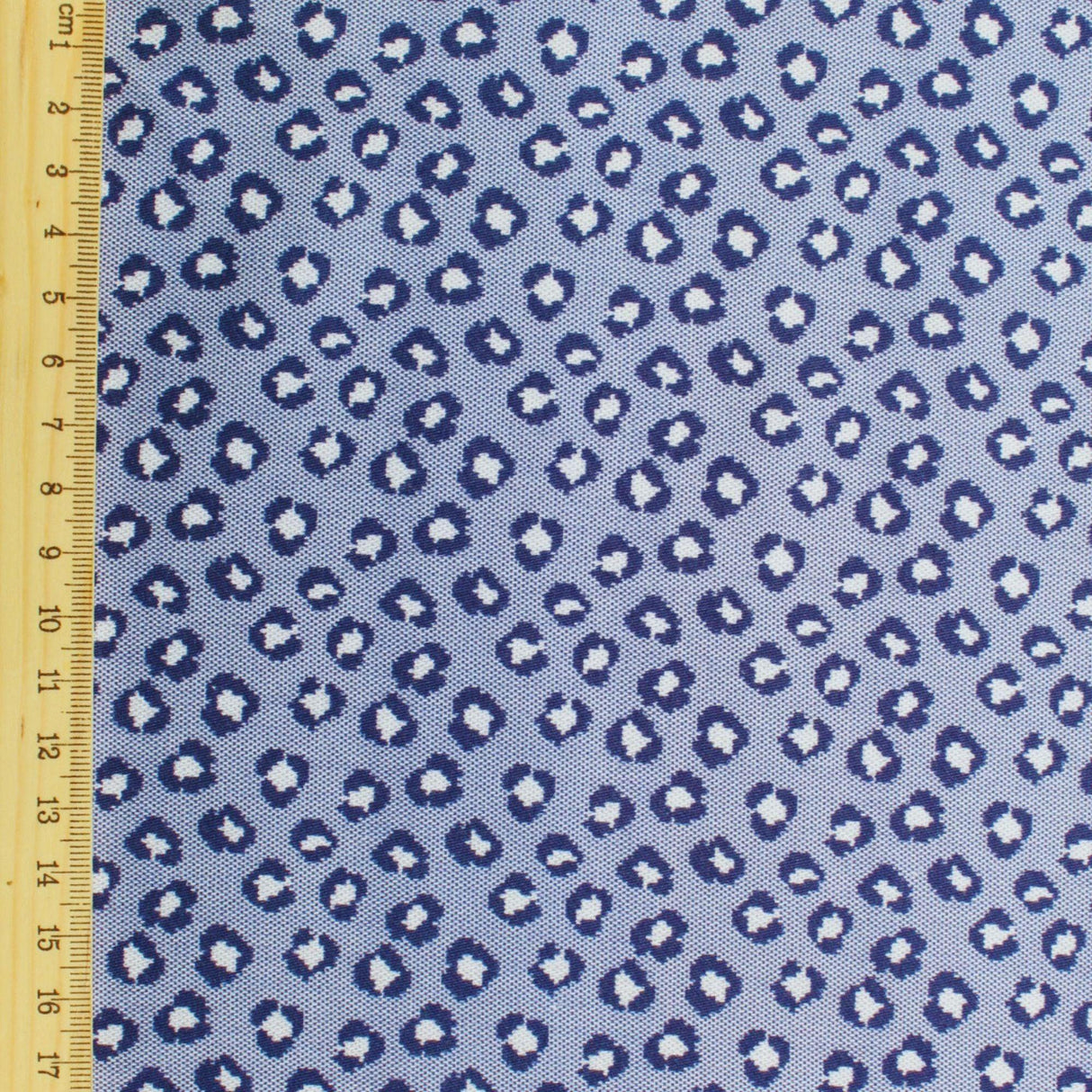 Baumwollsatin mini Leo | Blau