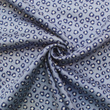 Baumwollsatin mini Leo | Blau