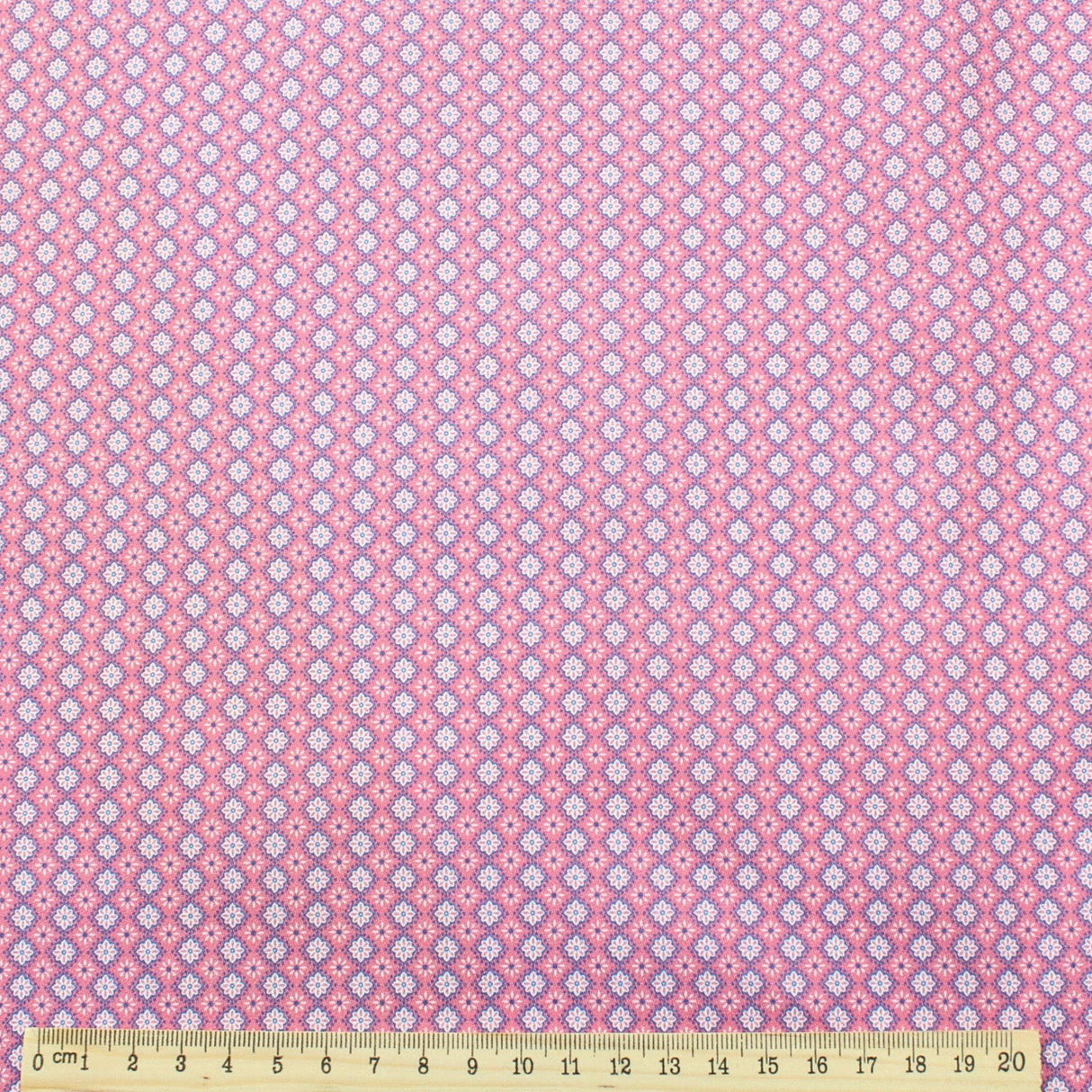 Baumwollsatin Kleine Blüten Geometrisch