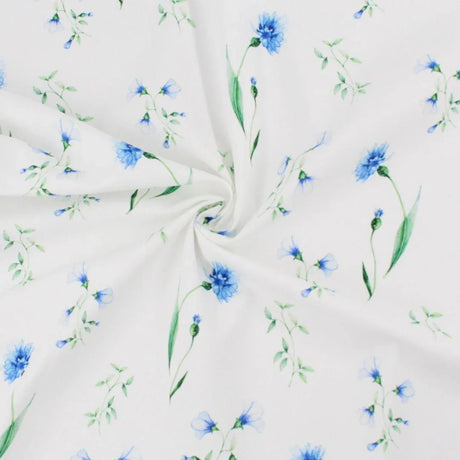 Nicht elastischer Baumwollstoff mit Kornblumen