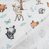 Baumwollstoff Waldfreunde Frühling | Weiß