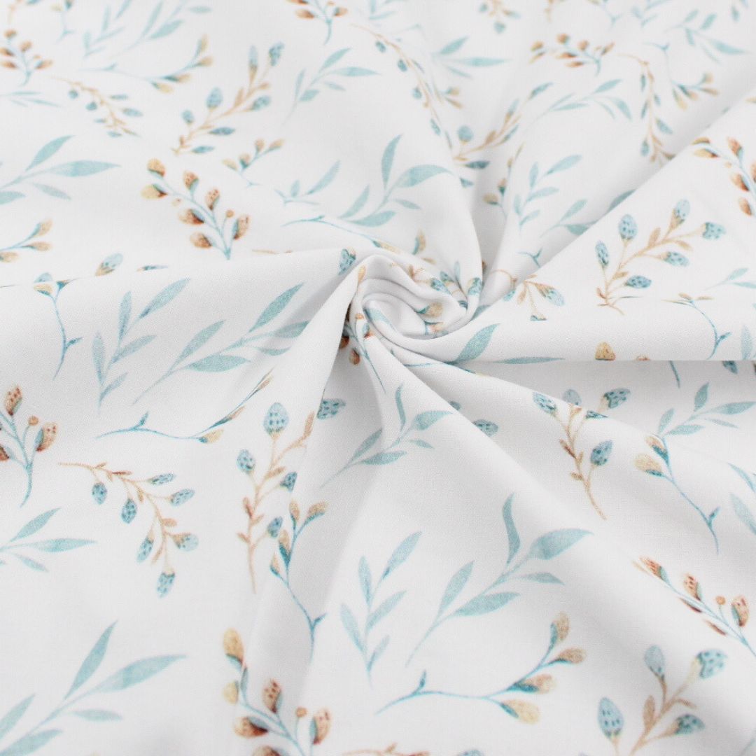 Baumwollstoff Weidenzweige für Kissen, Tischdecken, Patchwork und DIY-Projekte