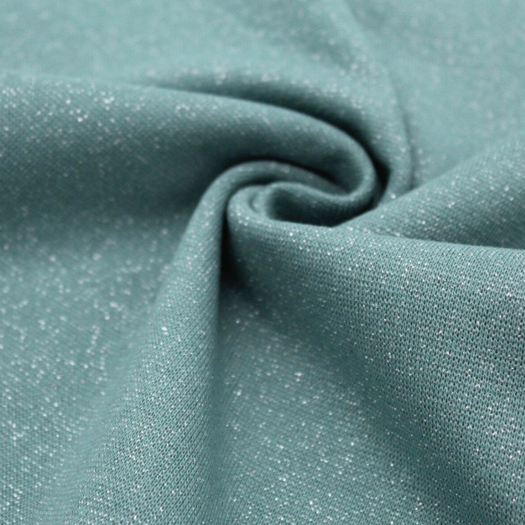 Bünchenstoff Glitzer | Dusty Mint