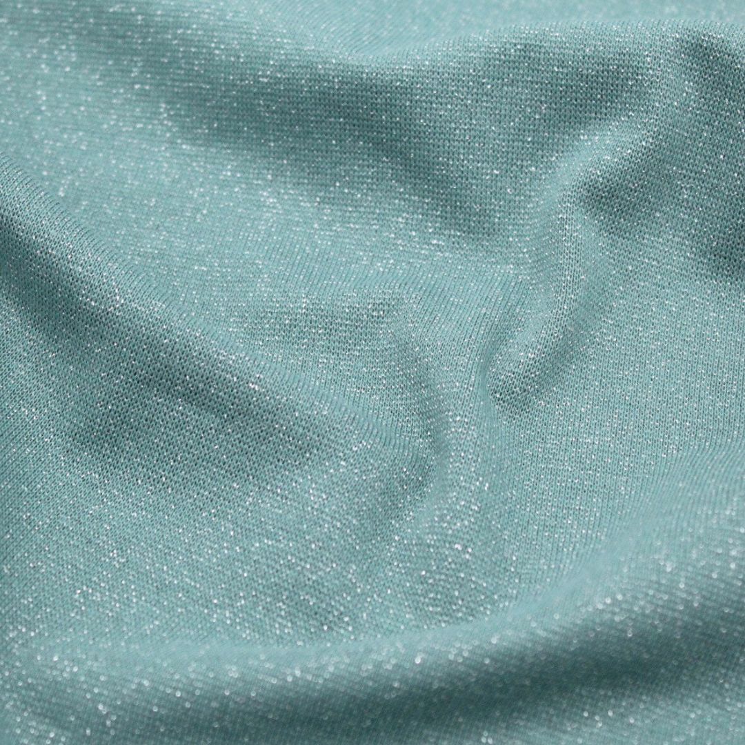 Bünchenstoff Glitzer | Dusty Mint