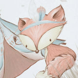 Panel aus Canvas – Fuchs und Zelt | 35x29 cm