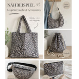 Canvas Stoff in Leinen-Optik | Leopardenmuster