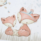 Panel aus Canvas – Zwei Füchse und Eule | 46x38,5 cm