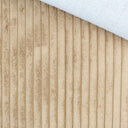 Velour Polsterstoff in Cord-Optik mit breiten Rippen – Nahaufnahme | Kamelbraun