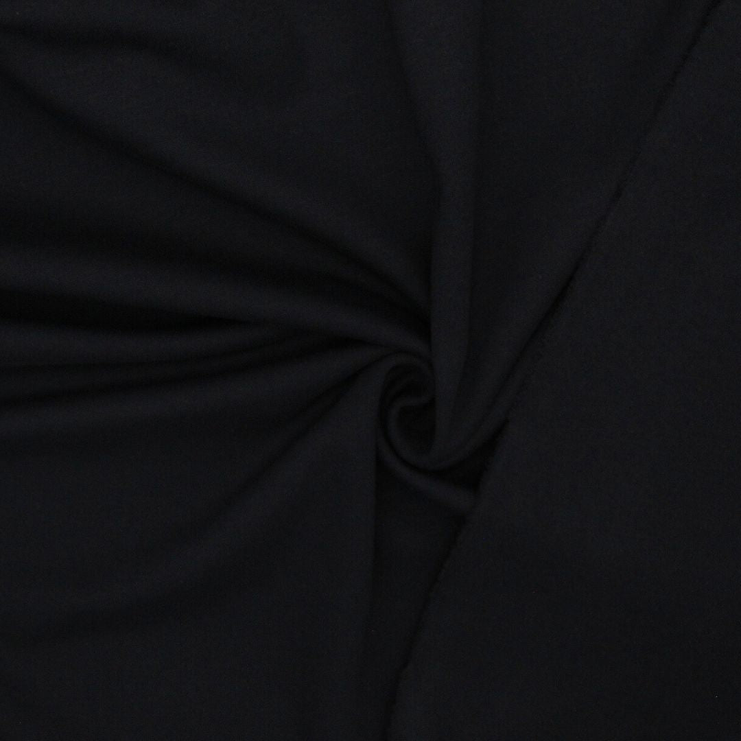 Doppelseitiger Interlock Jersey in Schwarz | Rückseite