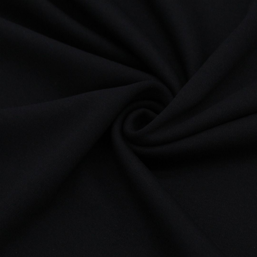 Weicher und Doppelseitiger Interlock Jersey in Schwarz