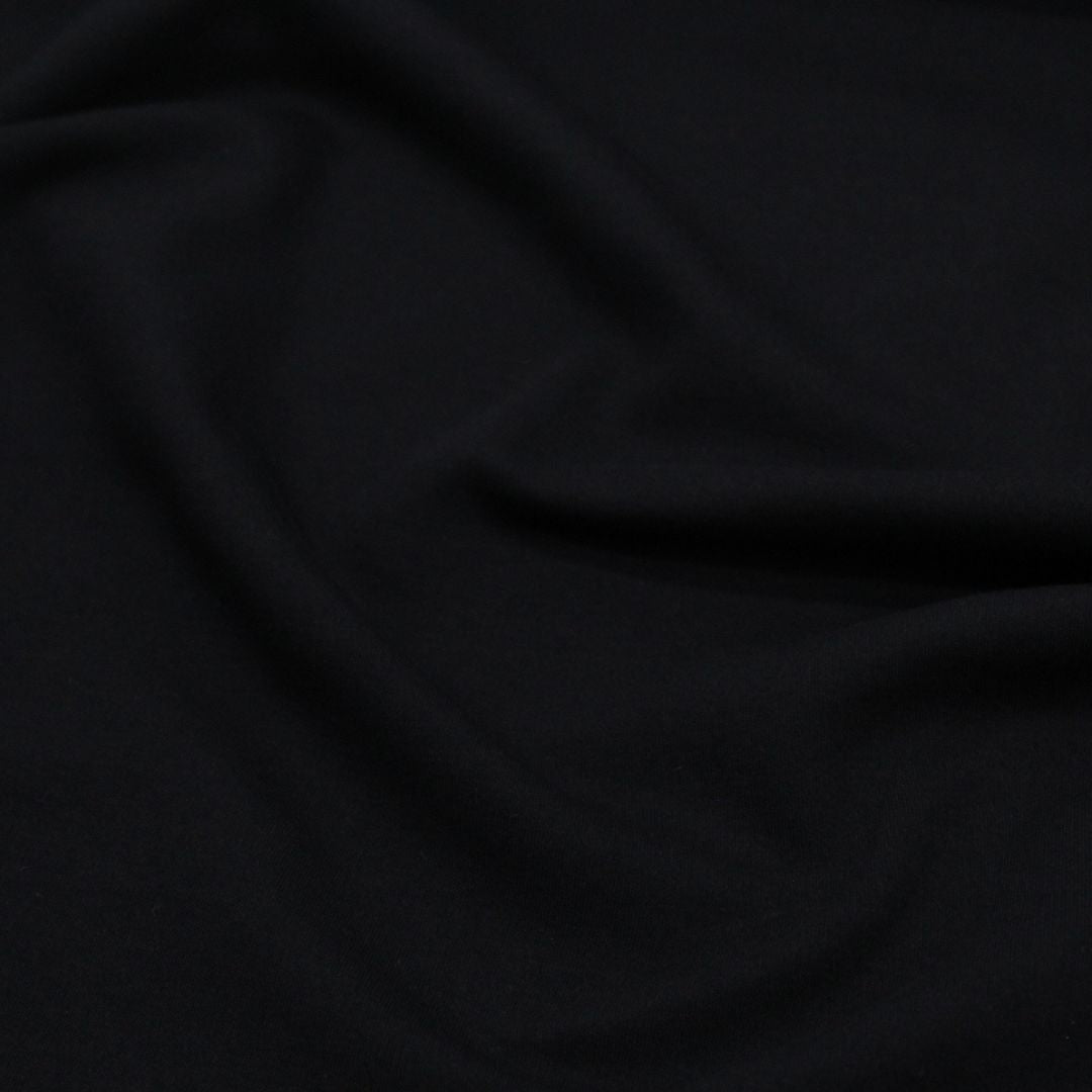 Doppelseitiger Interlock Jersey in Schwarz