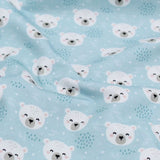 Weicher Baumwollstoff mit Bärenmotiven – Ideal für kuschelige Kinderkleidung und Dekoration