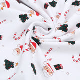 Weicher und elastischer French Terry mit Weihnachtsmann, Tannenbaum, Geschenke
