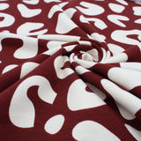 French Terry Leoparden Bordeaux