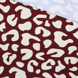 French Terry Leoparden Bordeaux