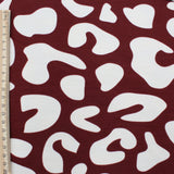 French Terry Leoparden Bordeaux