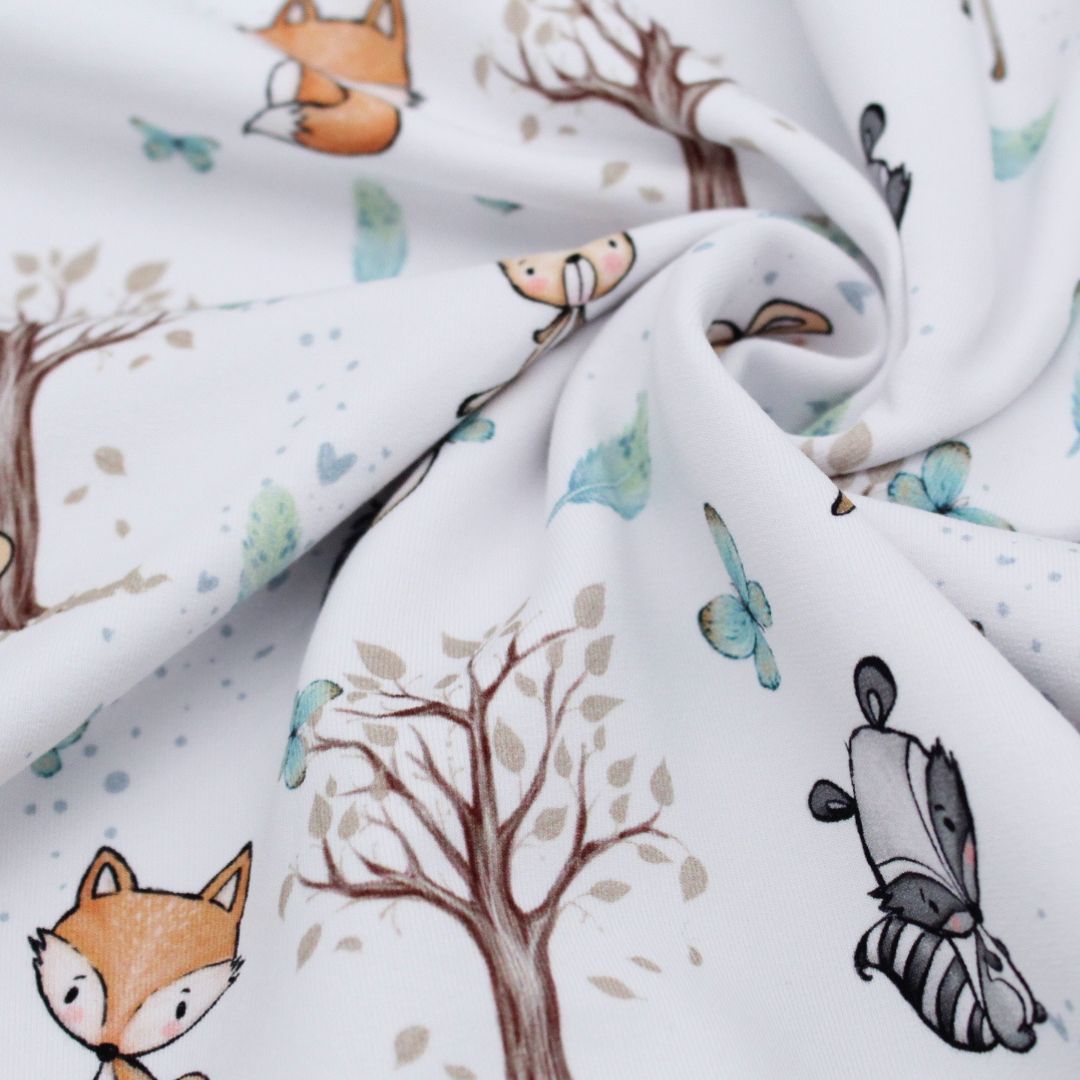 Waldtiere French Terry Waldfreunde French Terry Sweat Stoff Panel