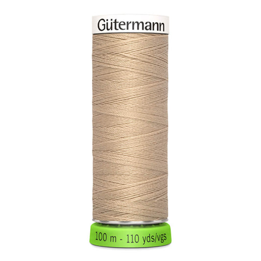 Gütermann Allesnähgarn rPET nr. 186 – Vielseitig und Strapazierfähig | Beige, 100 Meter/Spule