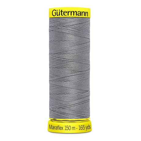 Maraflex Nähfaden - elastischer Nähfaden für hochelastische Nähte, hergestellt aus 100% PBT mit Micro Core Technology, ideal für Bekleidung. Grau