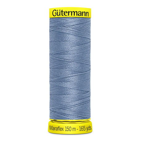 Maraflex Nähfaden - elastischer Nähfaden für hochelastische Nähte, hergestellt aus 100% PBT mit Micro Core Technology, ideal für Bekleidung. Hellblau