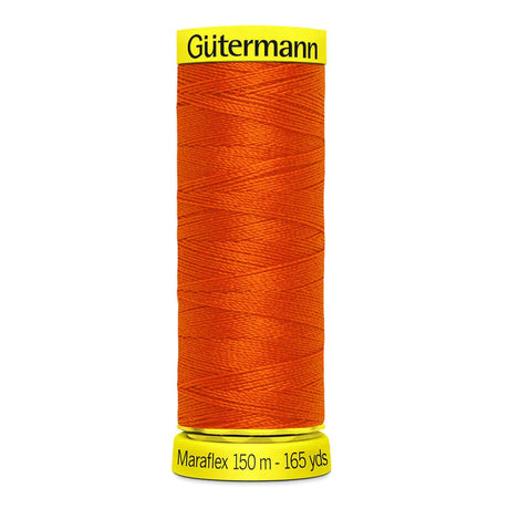 Maraflex Nähfaden - elastischer Nähfaden für hochelastische Nähte, hergestellt aus 100% PBT mit Micro Core Technology, ideal für Bekleidung. Orange
