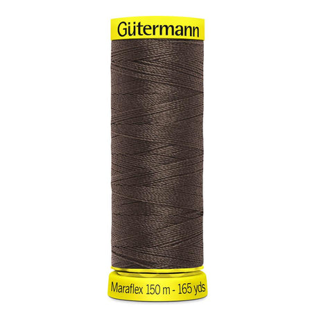 Maraflex Nähfaden - elastischer Nähfaden für hochelastische Nähte, hergestellt aus 100% PBT mit Micro Core Technology, ideal für Bekleidung. Braun