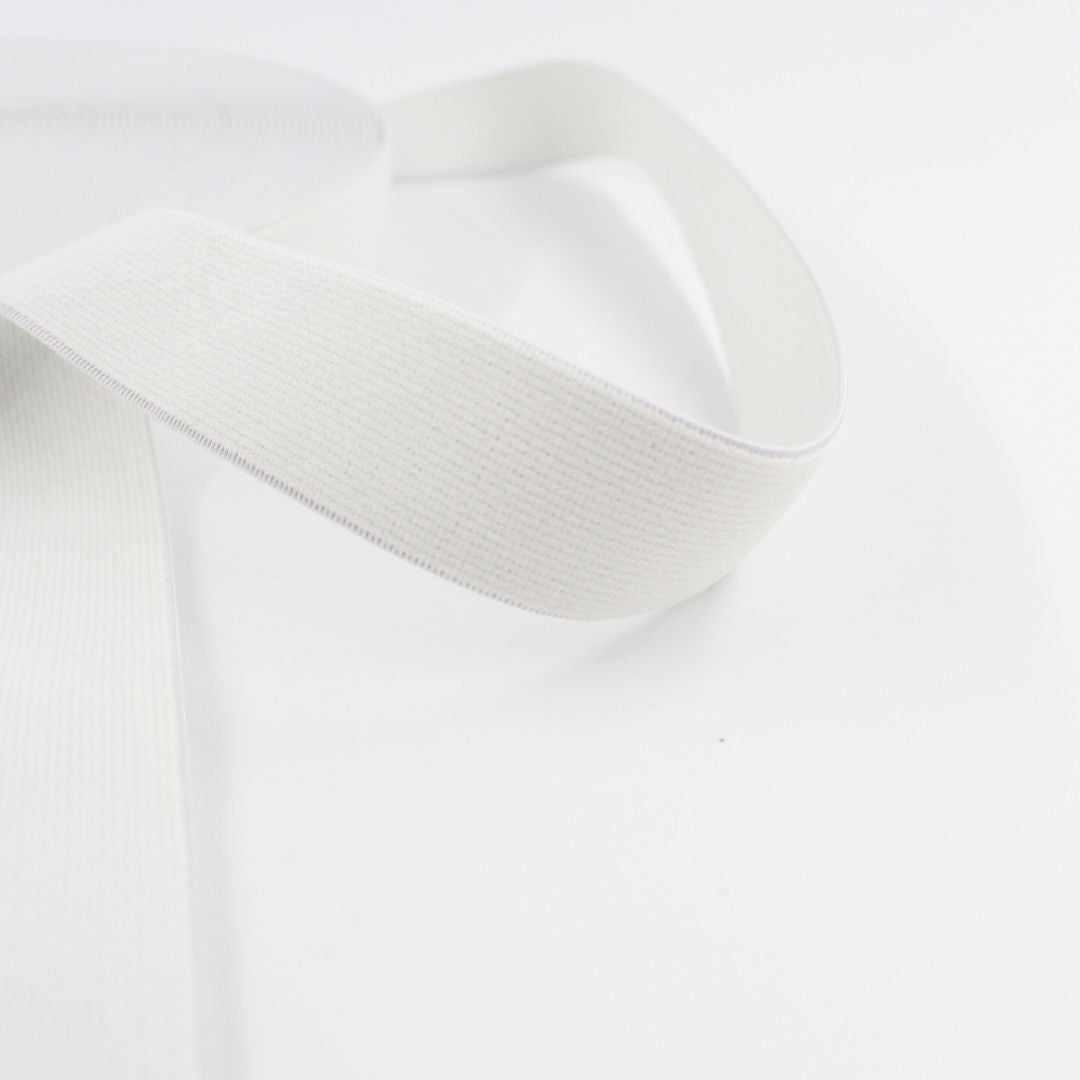 Gummiband 25 mm in Naturweiß