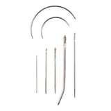 PONY Nähnadel-Set mit fünf verschiedenen Handwerkernadeln für Haushalt, DIY und Reparaturarbeiten, übersichtlich angeordnet in nachhaltiger Verpackung.