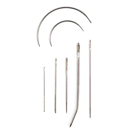 PONY Nähnadel-Set mit fünf verschiedenen Handwerkernadeln für Haushalt, DIY und Reparaturarbeiten, übersichtlich angeordnet in nachhaltiger Verpackung.