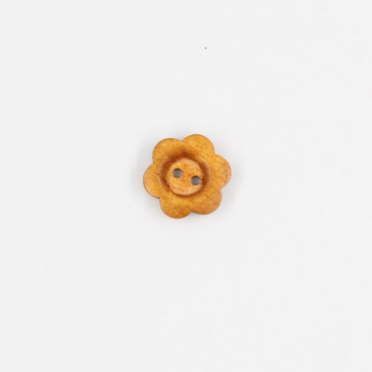 Holzknopf Blumenform 20 mm – Vorderseite