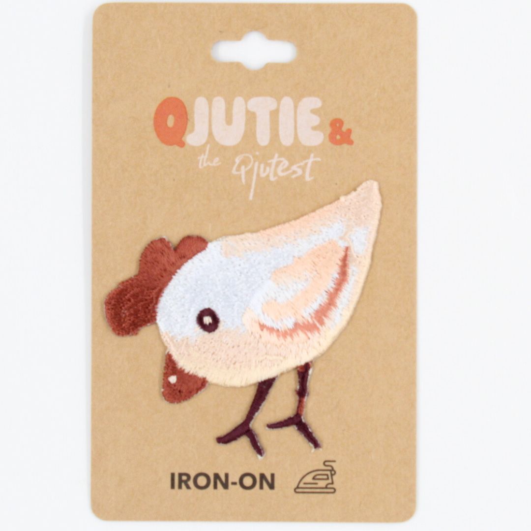 Dekoratives Textil-Bügelbild Huhn  – nur zum Aufbügeln geeignet