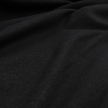 Jersey Stoff in Jeansoptik als Meterware – Detailaufnahme der Struktur und Farbe