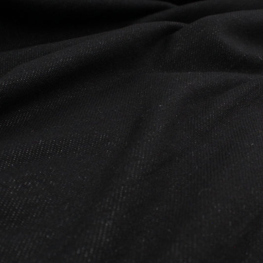 Jersey Stoff in Jeansoptik als Meterware – Detailaufnahme der Struktur und Farbe