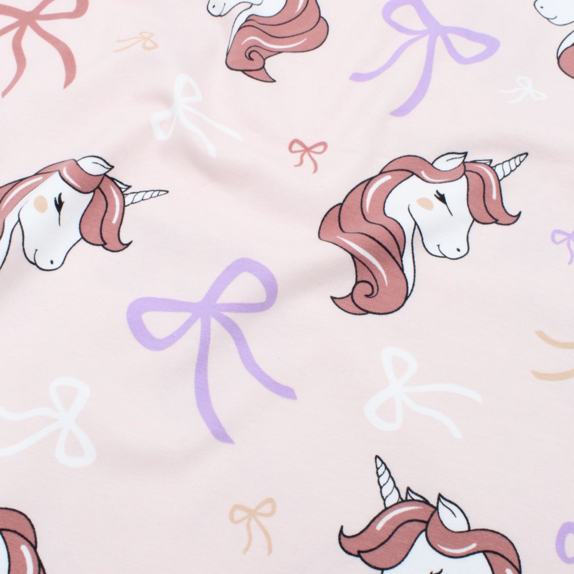 Einhorn Jersey Stoff für Kinderkleidung Shirt Kleid DIY Nähprojekt