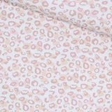 Jersey Leoparden Flecken Leoprint Beige Stoffball