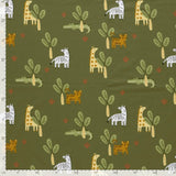 Jersey Stoff Safari Tieren